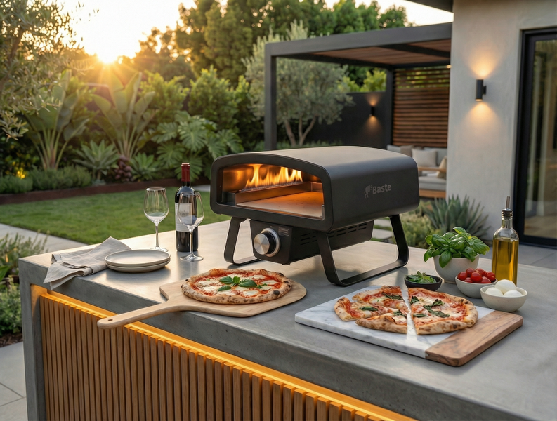 BASTE pizzaoven buiten gas 12 inch - RVS