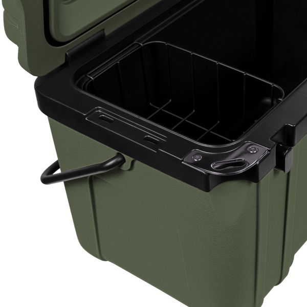 Steamy BMX 26 passieve koelbox voor de bouw - 26 liter - Groen - close up