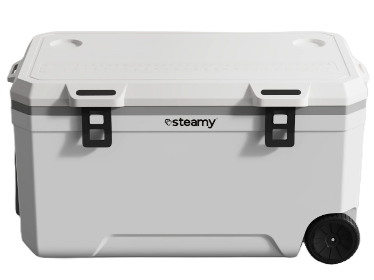Steamy Marine 120 passieve koelbox op wielen - 120 liter - Wit