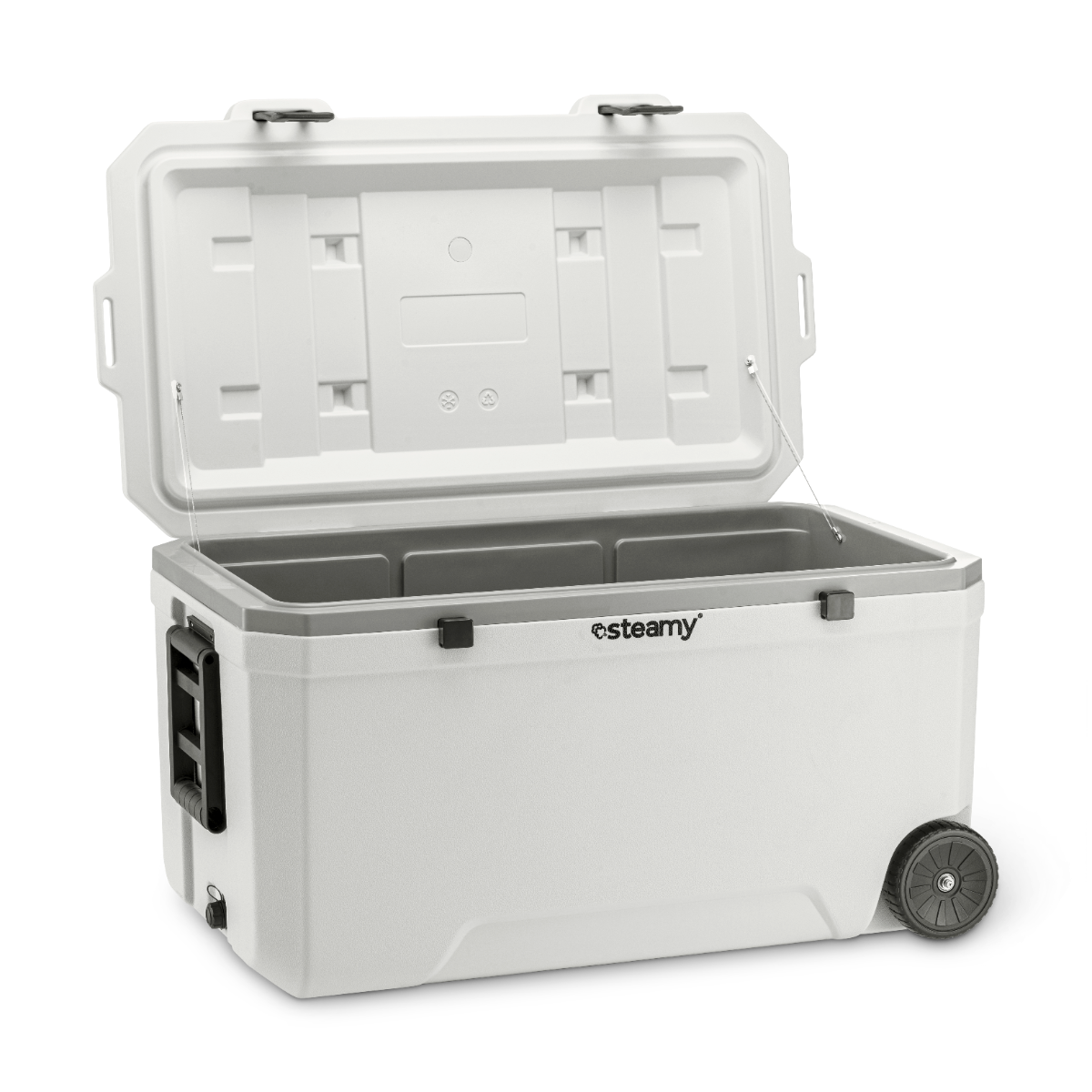 Steamy Marine 120 passieve koelbox op wielen - 120 liter - Wit