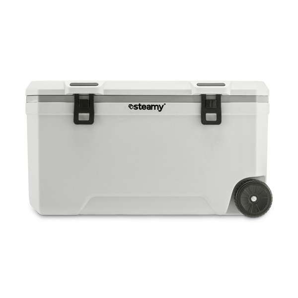 Steamy Marine 120 passieve koelbox op wielen - 120 liter - Wit