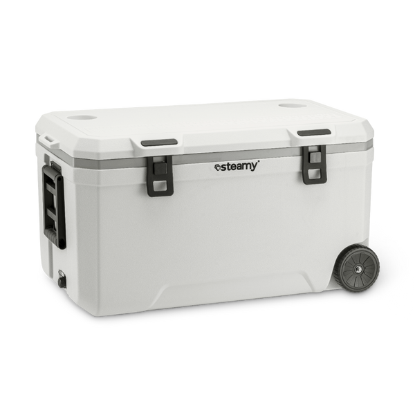 Steamy Marine 120 passieve koelbox op wielen - 120 liter - Wit