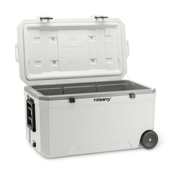 Steamy Marine 120 passieve koelbox op wielen - 120 liter - Wit