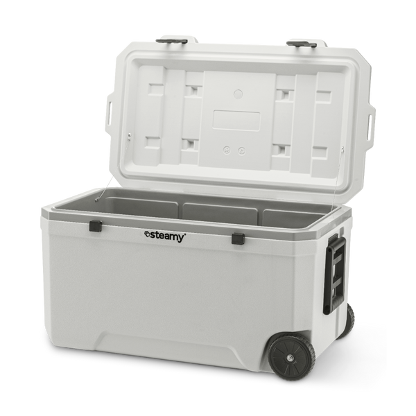Steamy Marine 120 passieve koelbox op wielen - 120 liter - Wit