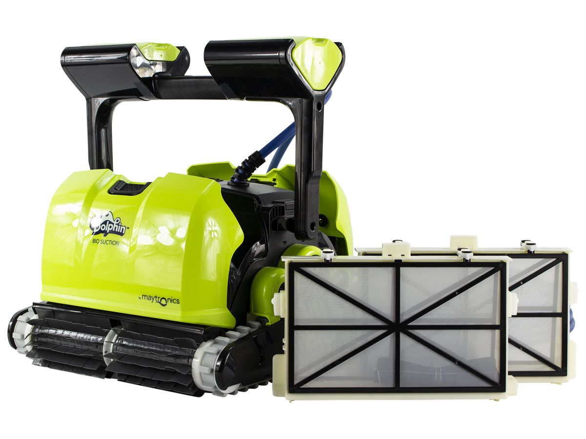 Dolphin Bio stofzuiger voor zwemvijver filters.