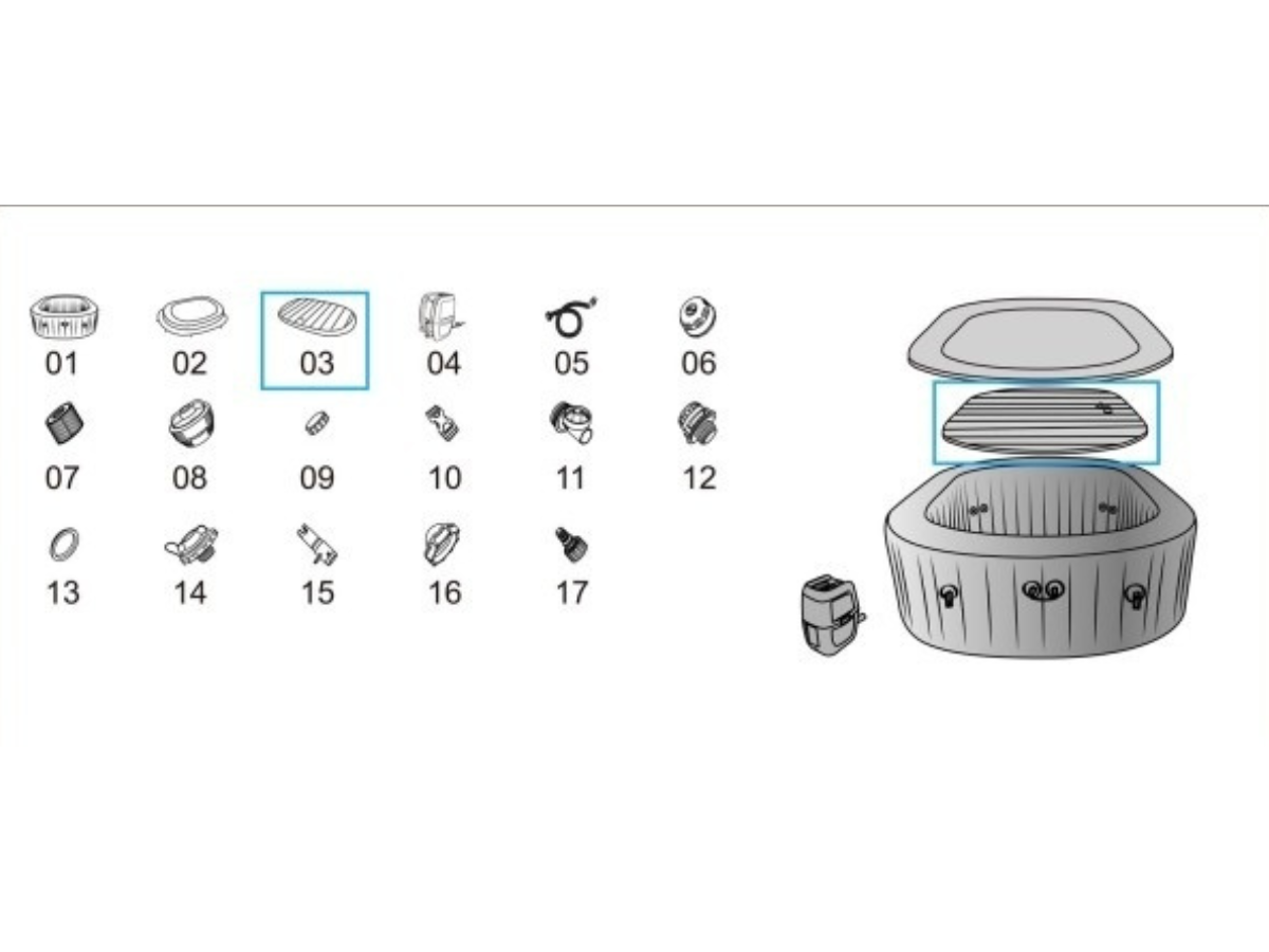 Lay-Z Spa opblaasbare coverdeksel - 270 x 180 cm
