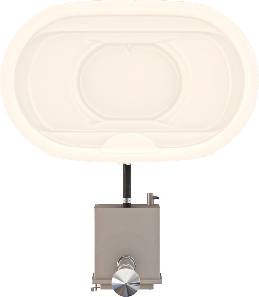 Houtgestookte hottub Extern - ovaal - 2 personen - Wit
