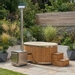 Houtgestookte hottub Extern - ovaal - 2 personen - Wit