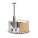 Houtgestookte hottub Intern - rond - 3-4 personen - Wit