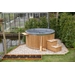 Houtgestookte hottub Intern - rond - 3-4 personen - Grijs