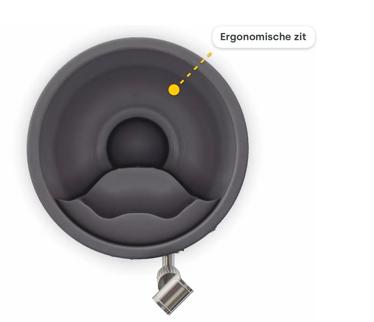 Houtgestookte hottub Intern - 5-6 personen - Grijs

