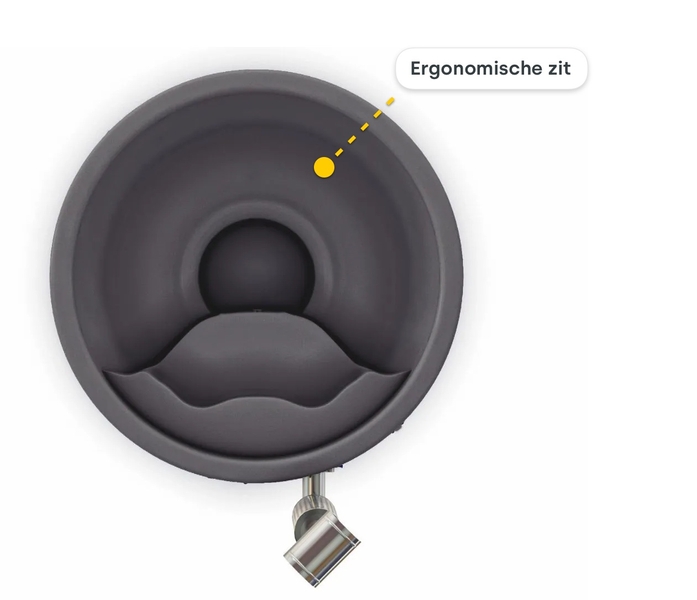 Houtgestookte hottub Intern - 5-6 personen - Grijs
