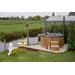Houtgestookte hottub Intern met filteraansluiting - rond - 3-4 personen - Wit