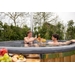 Houtgestookte hottub Intern met filteraansluiting - rond - 3-4 personen - Wit