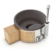 Houtgestookte hottub Intern met filteraansluiting - 3-4 personen - Grijs