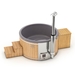 Houtgestookte hottub Intern met filteraansluiting - 5-6 personen - Grijs