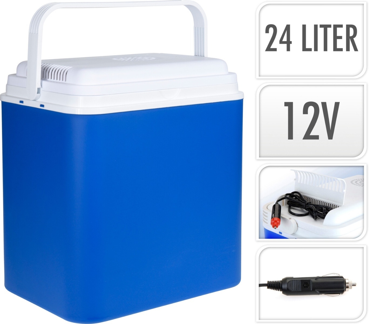 Redcliffs 12V autokoelbox - 24 liter stekker
