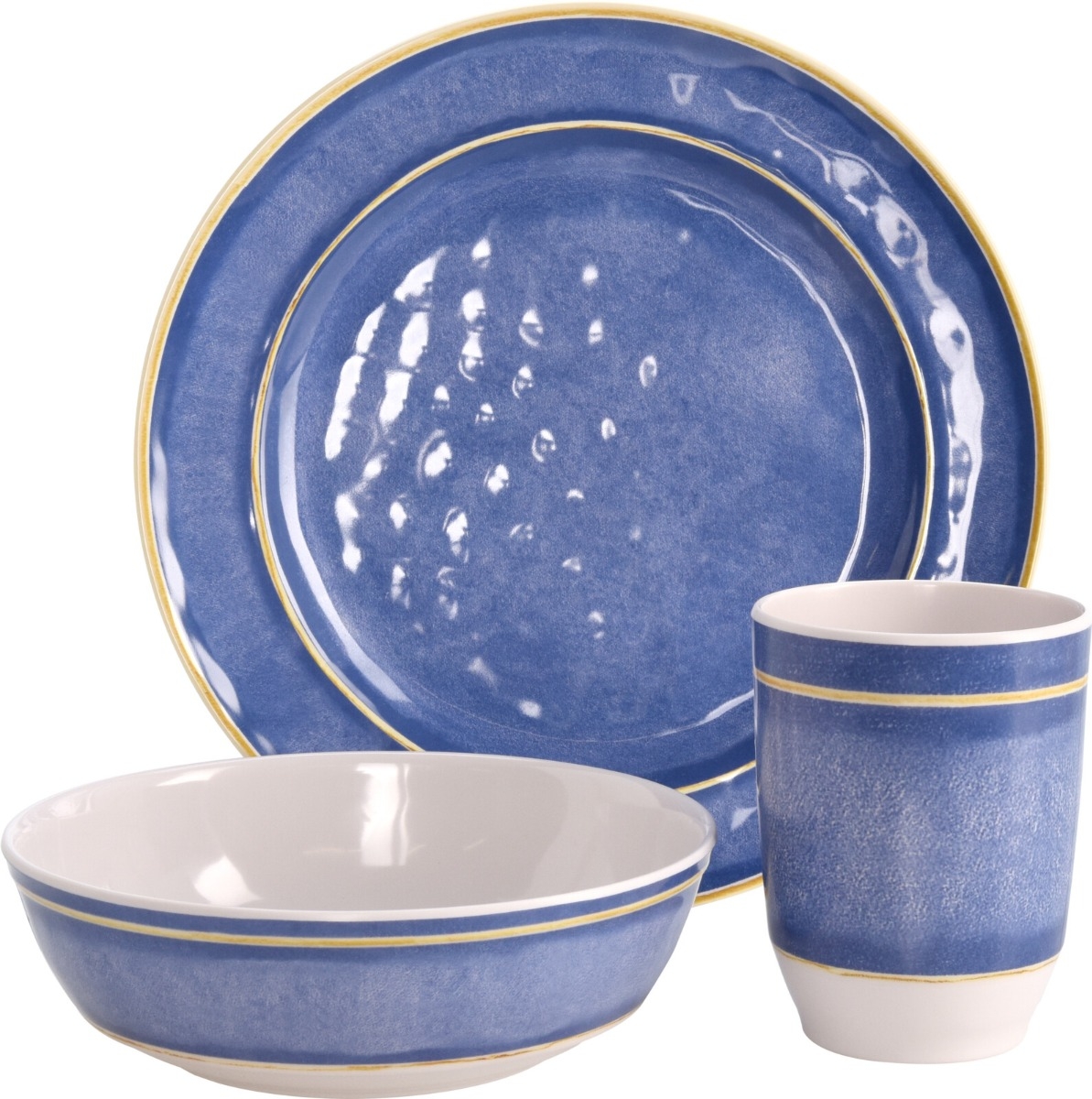Redcliffs melamine serviesset - 12-delig - Blauw 