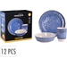 Redcliffs melamine serviesset - 12-delig - Blauw  - verpakking