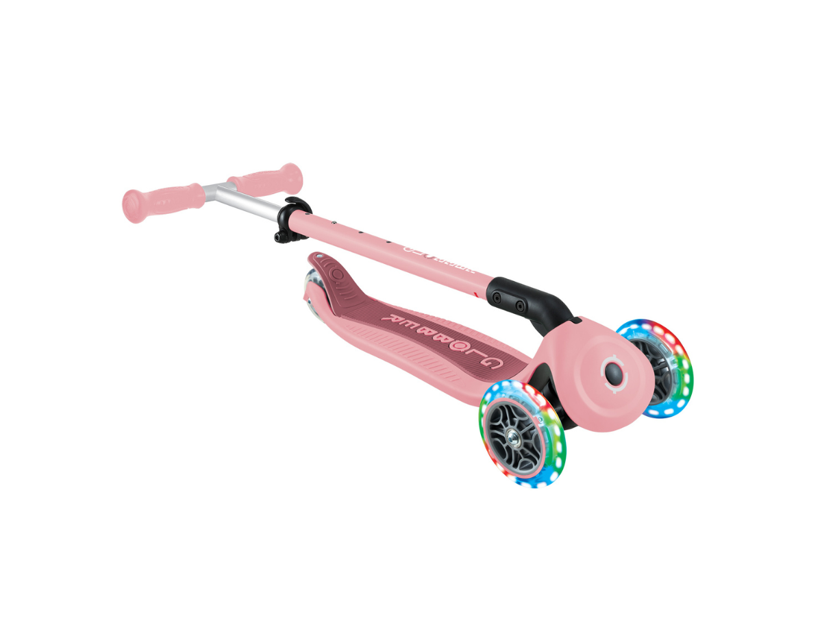 Globber Go Up Active Lights step - Pastel roze