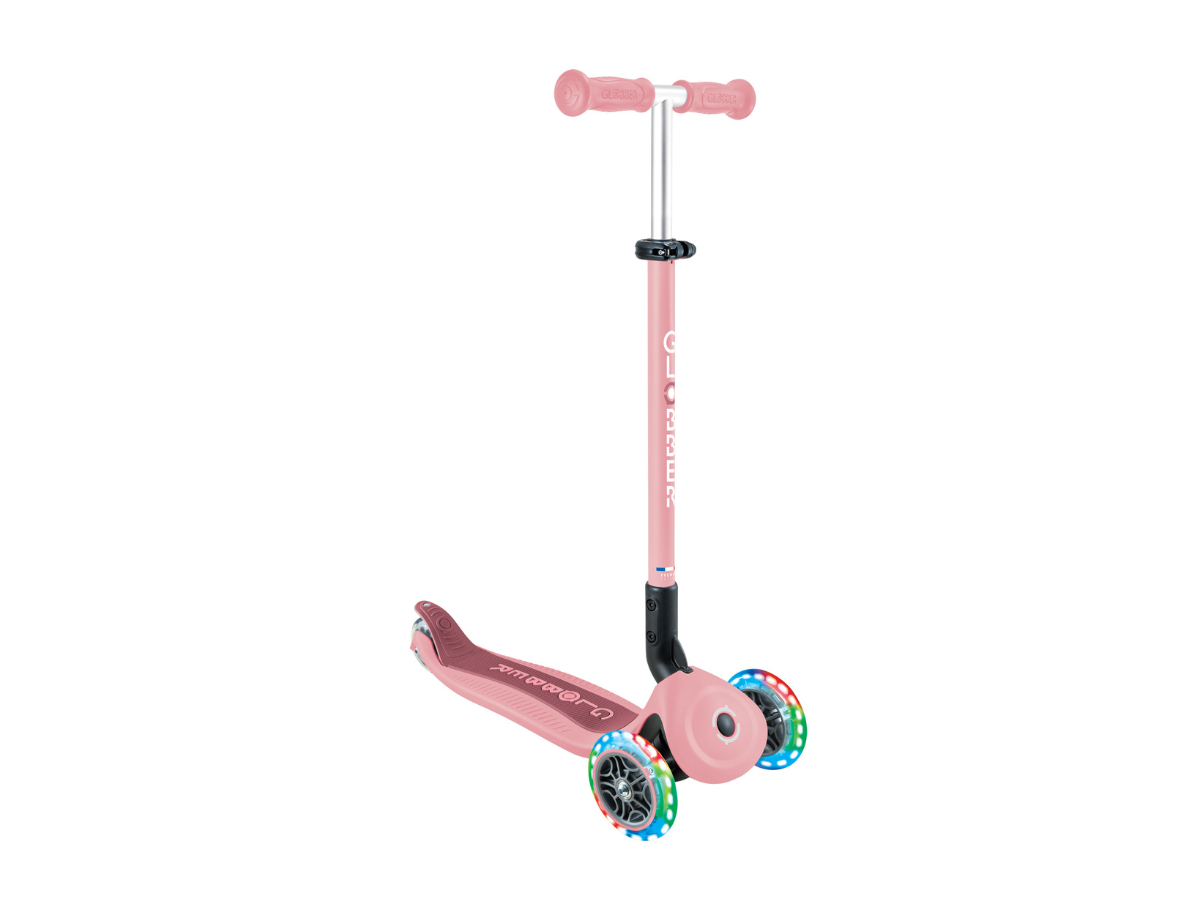 Globber Go Up Active Lights step - Pastel roze