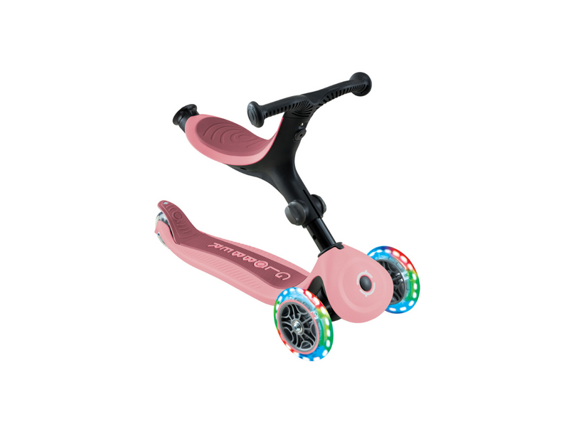 Globber Go Up Active Lights step - Pastel roze
