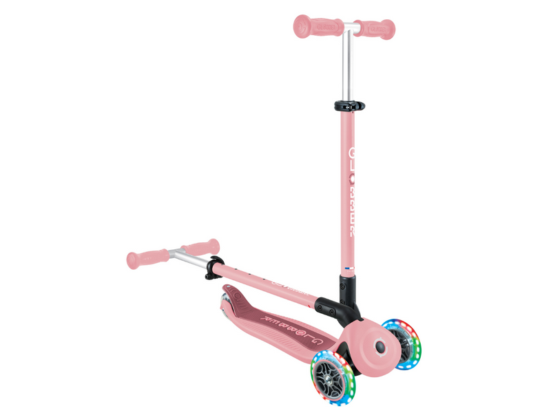 Globber Go Up Active Lights step - Pastel roze