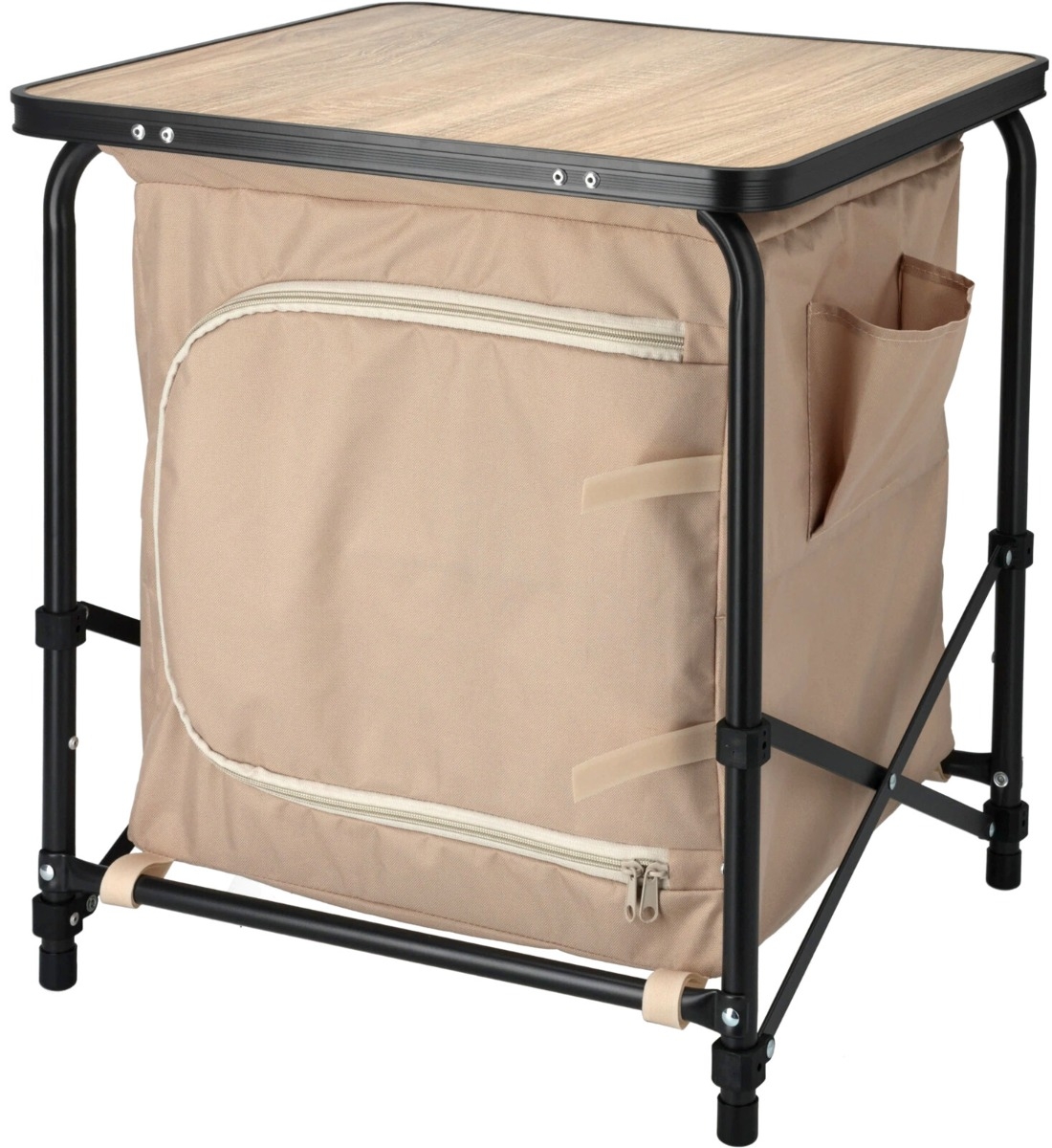 AKTIVE Campingkast 63014 met verhoogde ritssluiting, 60 x 44 x 67 cm, maximaal gewicht 25 kg, van stof, campingmeubel AKTIVE Campingkast 63014 met verhoogde ritssluiting, 60 x 44 x 67 cm, maximaal gewicht 25 kg, van stof, campingmeubel