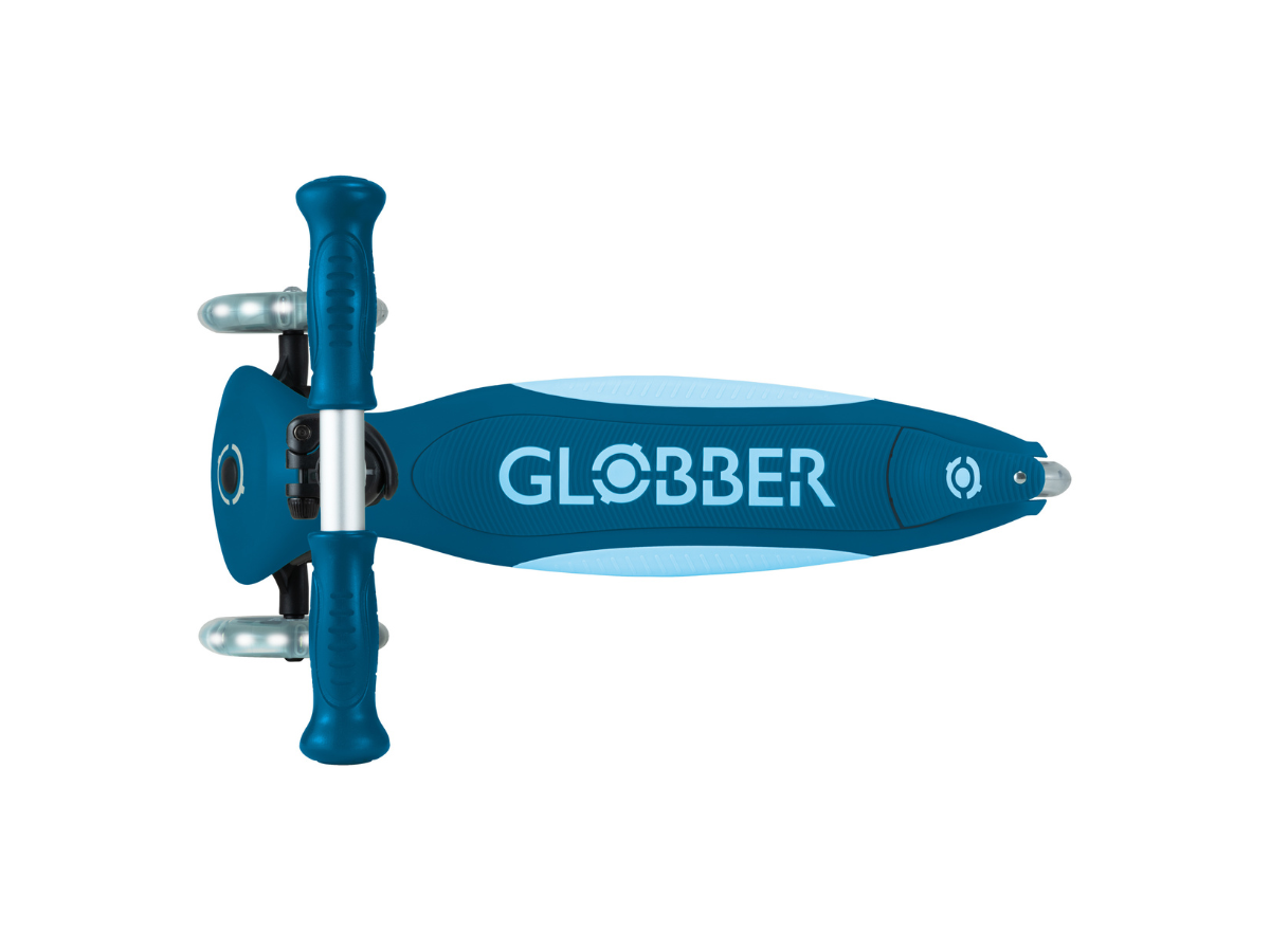 Globber Primo Foldable Plus Lights step - Blauw