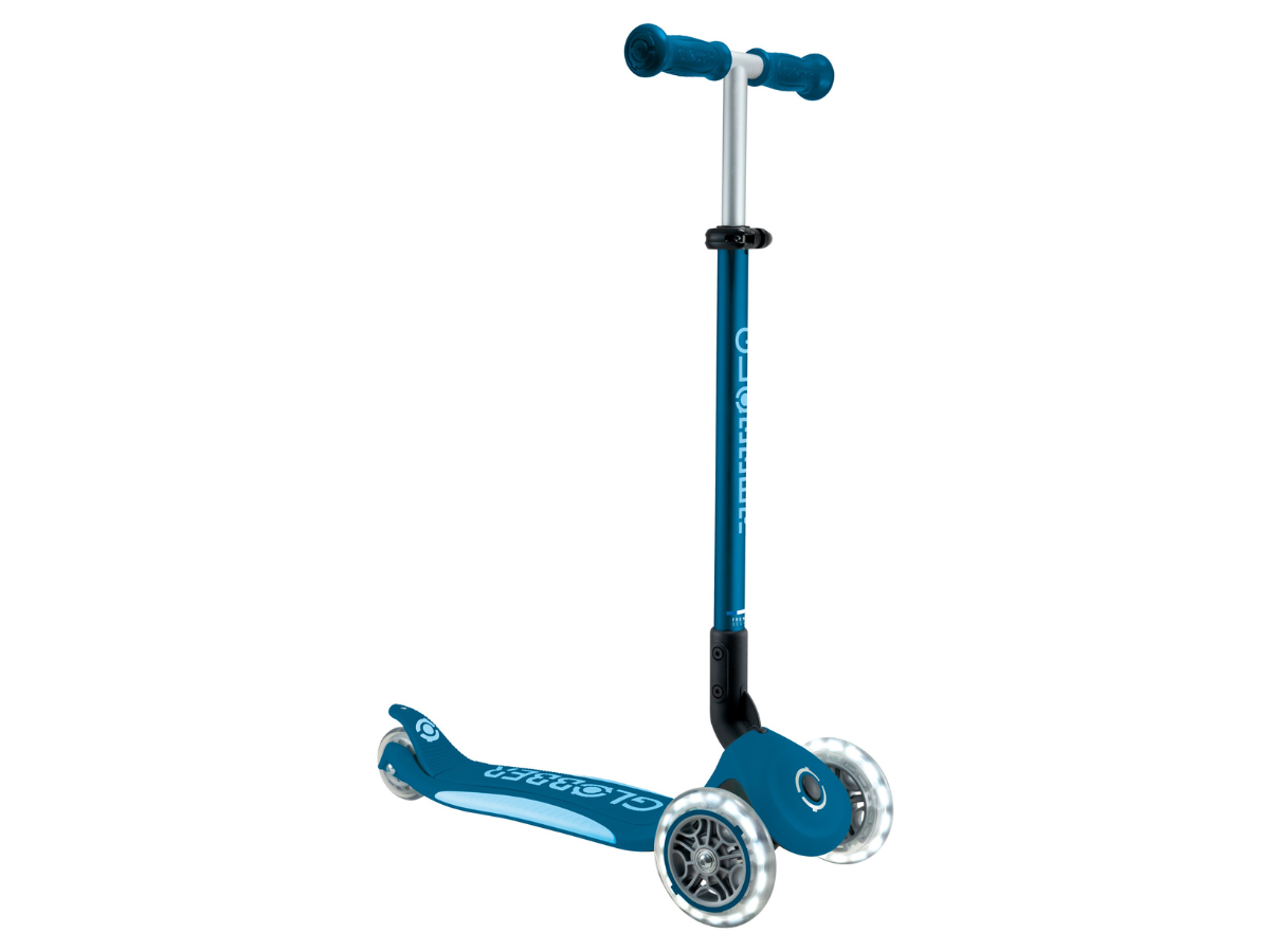 Globber Primo Foldable Plus Lights step - Blauw