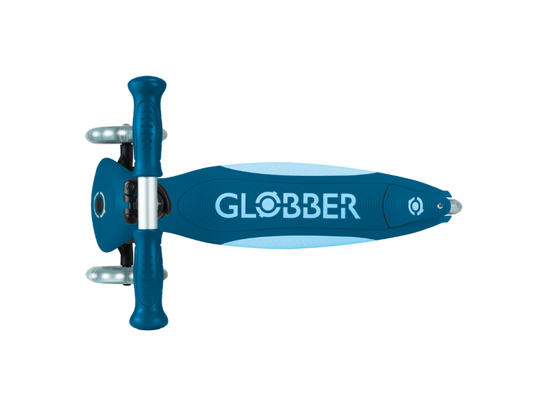 Globber Primo Foldable Plus Lights step - Blauw