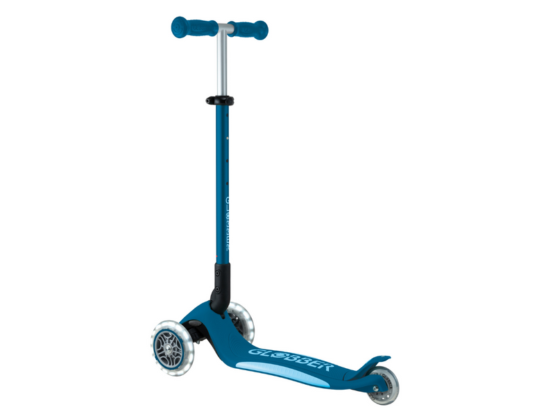 Globber Primo Foldable Plus Lights step - Blauw