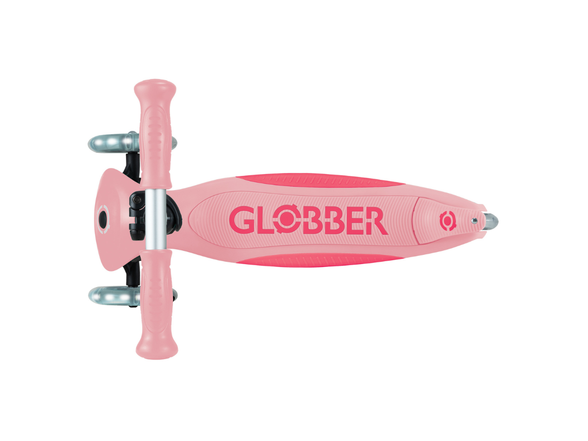 Globber Primo Foldable Plus Lights step - Pastel roze