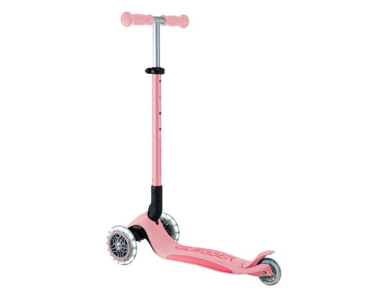 Globber Primo Foldable Plus Lights step - Pastel roze