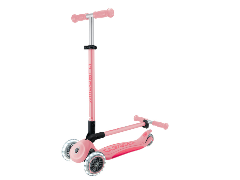 Globber Primo Foldable Plus Lights step - Pastel roze