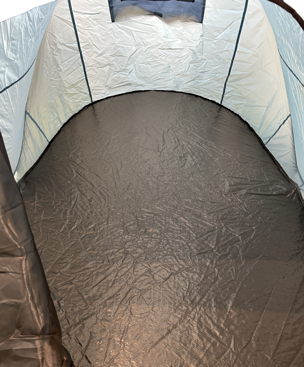 pop-up tent blauw binnenkant