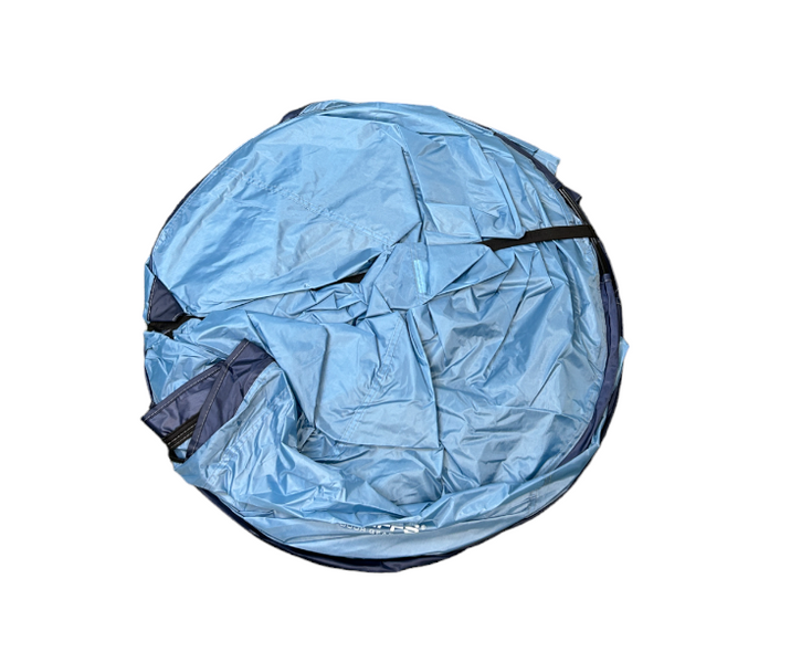 pop-up tent blauw verpakking binnenkant
