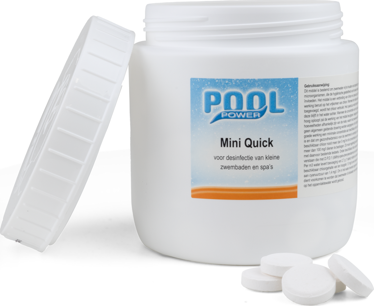 Pool Power mini quick chloortabletten 2,7 grams 0,5kg
