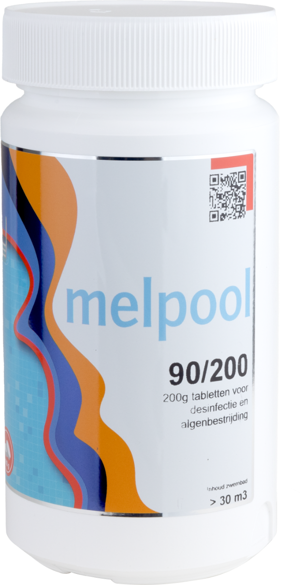 Melpool grote chloortabletten 200 grams 1 kg

