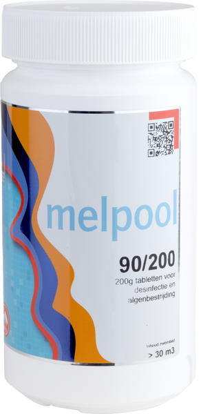 Melpool grote chloortabletten 200 grams 1 kg
