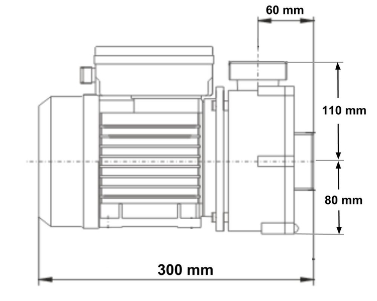 LX WTC 50M Spa Circulatiepomp 0,33 PK