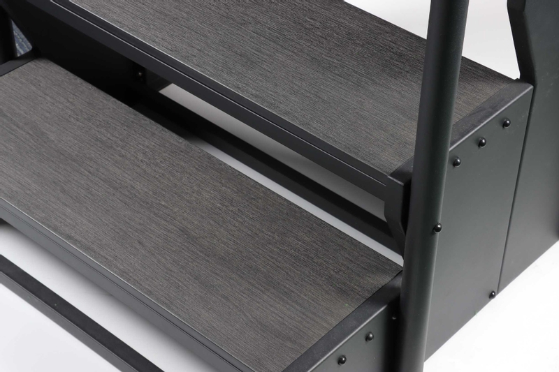 W'eau spa trap antislip met leuning - Zwart