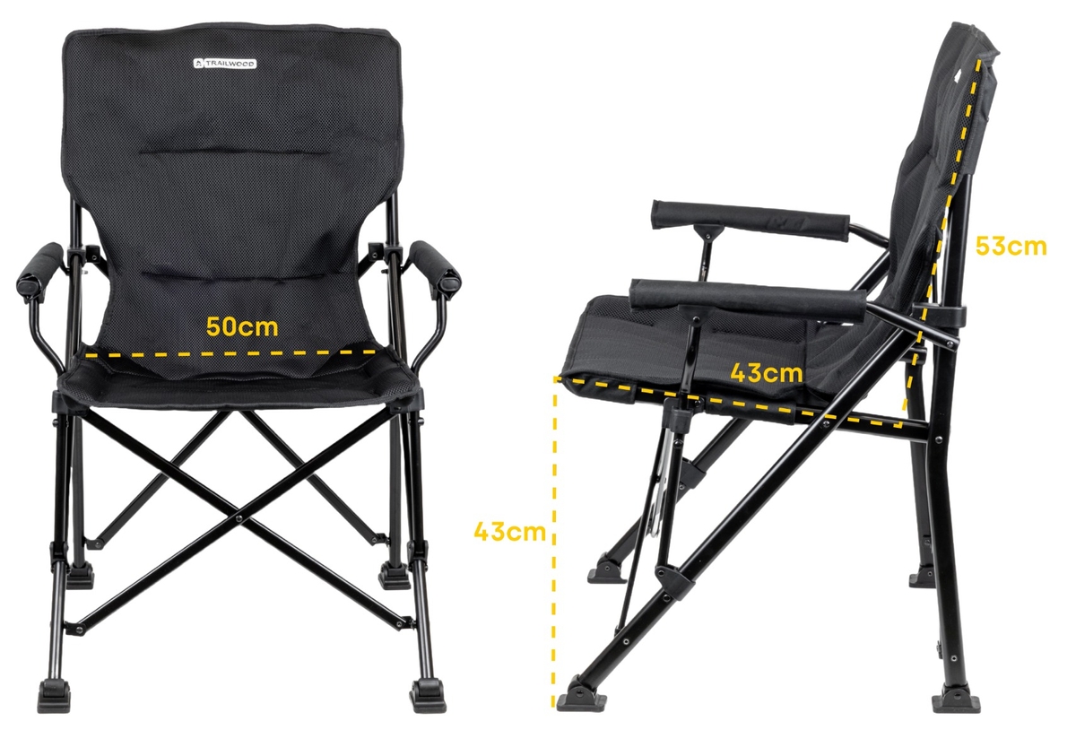 Trailwood Ranger vouwstoel camping - Zwart
stoelmaten