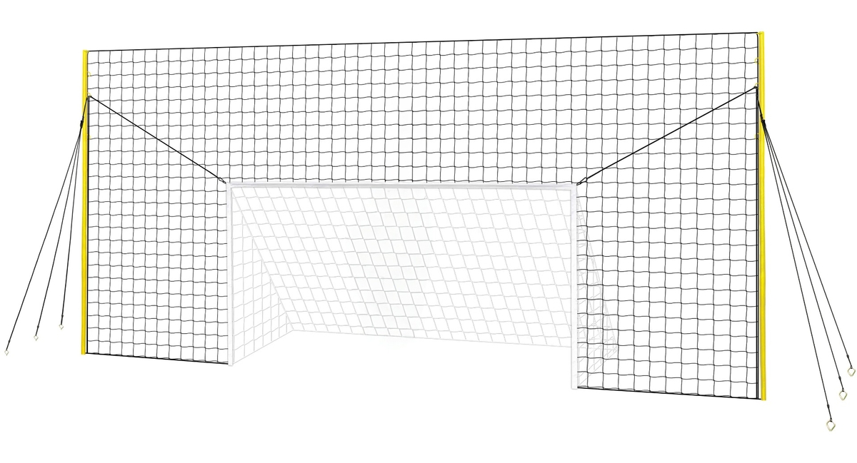 Open Goaaal Junior voetbaldoel, rebounder & backstop - 3 in 1 - 240 x 140 cm
