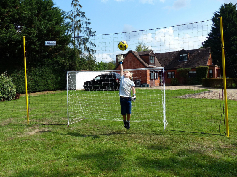 Open Goaaal Junior voetbaldoel, rebounder & backstop - 3 in 1 - 240 x 140 cm