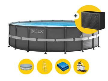 Intex Ultra XTR Frame zwembad - 610 x 122 cm - met warmtepomp, zandfilterpomp en accessoires