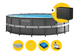 Intex Ultra XTR Frame zwembad - 549 x 132 cm - met warmtepomp, zandfilterpomp en accessoires