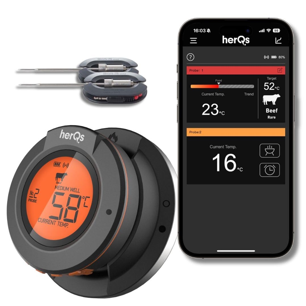 HerQs Dome bbq thermometer 