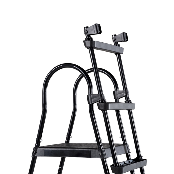 Zwembadtrap 108 - 122 cm - Zwart - Afneembare treden