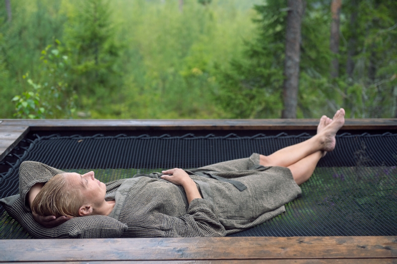 Rento Kenno saunakussen - Zwart/beige